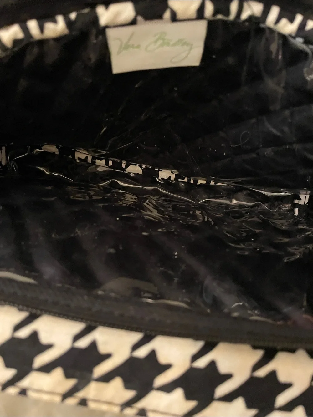 VERA BRADLEY Hanging Organizer Travel Toiletry Bag Black + White | GUC